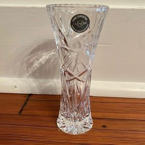 Lenox Fine Crystal Star Vase 6” Tall Perfect Condition Never Used